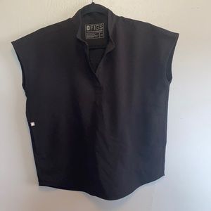Figs Black Rafaela scrub top